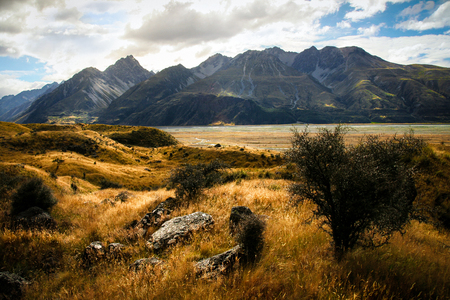 Morning in Mount Cook National Park - New Zealand.の写真素材