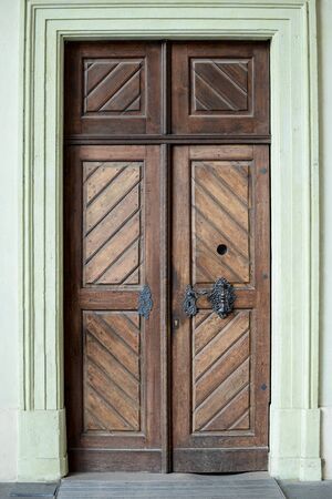Old door in the Prague castle, Czech Republic.の写真素材