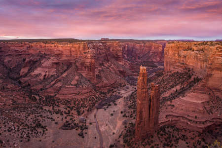Canyon de Chelly National Monument during Sunset, Arizonaの写真素材