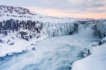 Dettifoss waterfall in Vatnajokull National Park in Northeast Iceland. Detifoss waterfallの写真素材