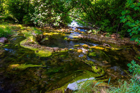 Waterfalls in Krka National Park in south Croatia.の写真素材