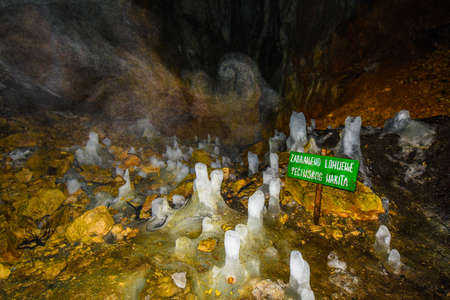 Montenegro. Durmitor National Landmark Park. Ice cave. (Ledena pecina).の写真素材
