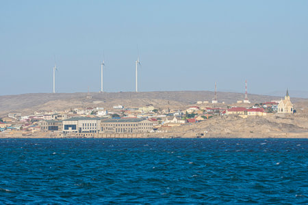 Atlantic Ocean coast near Luderitz in Namibiaの写真素材