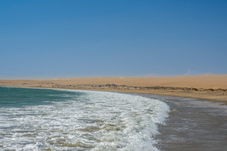 Atlantic Ocean coast near Luderitz in Namibiaの写真素材