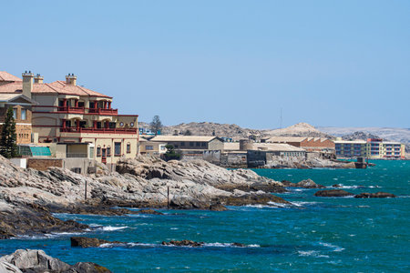 Atlantic Ocean coast near Luderitz in Namibiaの写真素材