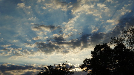 Beautiful July sunsetの写真素材
