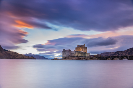 Eilean Donan Castle in The Highlands of Scotland on the way to the Isle of Skyeのeditorial素材