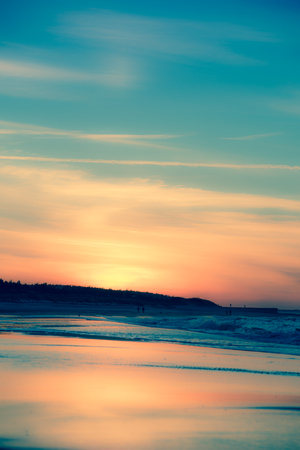 Sunset sky colours - blue, yellow, orange, purple, red, maroon