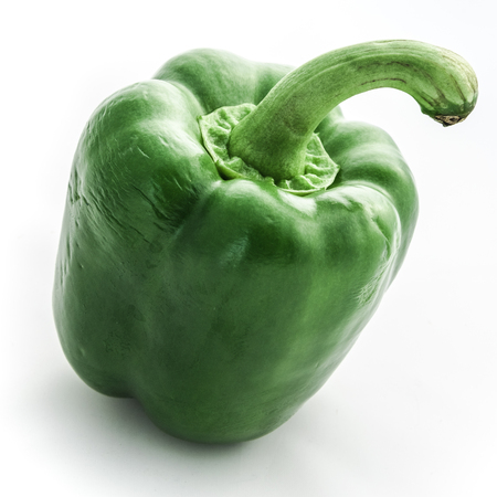 Bell peppers  capsicum isolated on a white backgroundの写真素材