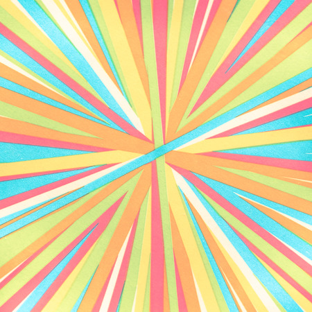 Converging lines - colorful stripes - Bright rainbow spectrum of colors radial converging lines backgroundの写真素材