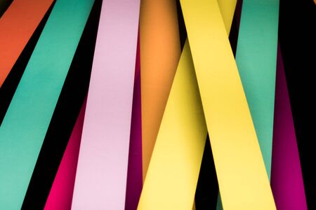Colorful striped abstract background, variable width stripesの写真素材