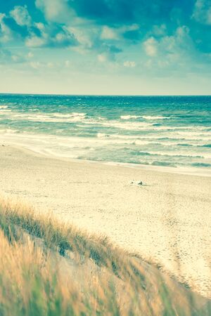 Blue Ocean with waves and clear blue sky - sea photographyの写真素材