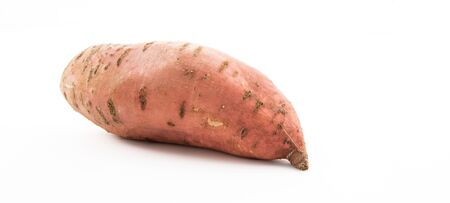 Sweet potato isolated on white backgroundの写真素材