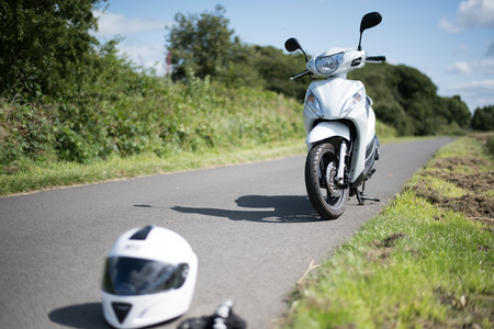 Stirling, Scotland - 15 August 2019: day out on a scooterのeditorial素材
