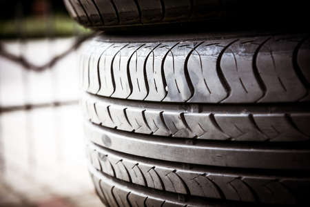 Close up tyre profile car tires