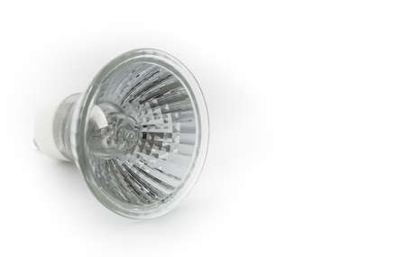 Halogen light bulb isolated on white background