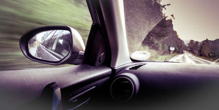 blurred action from car at high speed