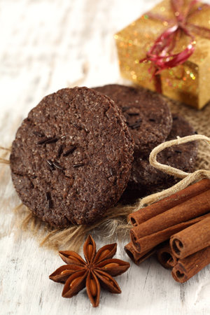 chocolate cookiesの写真素材