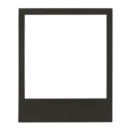 Retro realistic blank instant photo with shadow