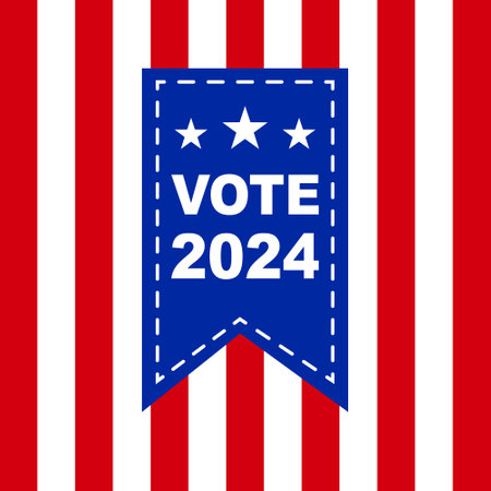 USA election 2024 background. Vector background for USA Presidential Election 2024. Label, poster,...