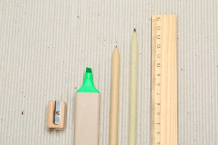 A pencil made of paper  Environmentally friendly stationary supplies の写真素材