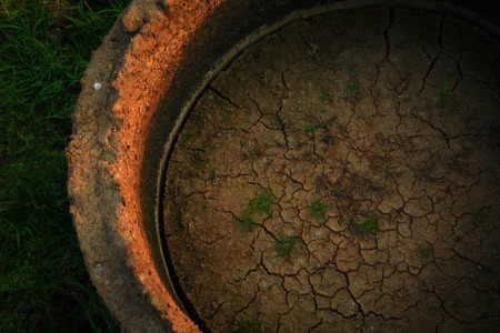 Dry soil texture on the ground.