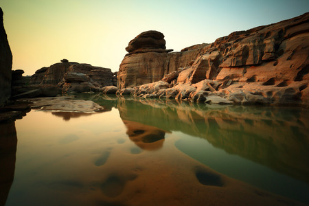 "Sampanbok" Grand canyon of Thailand.の写真素材