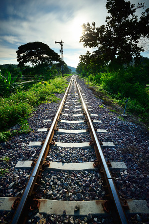 Thai railway to transport large of Thailand.の写真素材