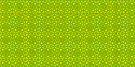 Islamic pattern geomatric green and yellow color.