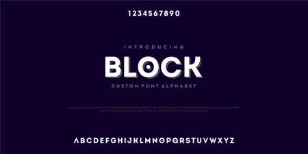 Abstract modern urban alphabet fonts. Typography simple sport, technology or fashion digital futuristic creative logo font. vector illustrationのイラスト素材