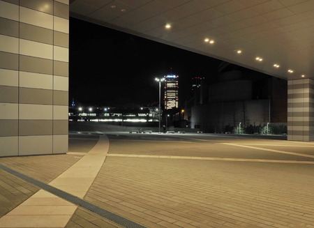 MILAN, 18 JANUARY 2018: Cityscape nocturne in Portello, Milan, new modern area.のeditorial素材