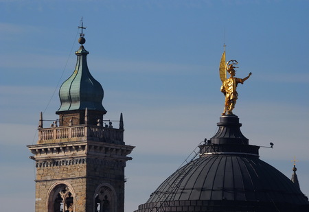 Sant'Alessandro, patron of Bergamo, Lombardy, Italy.のeditorial素材