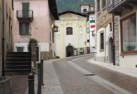 Street view in Serina, Brembana Valley, Bergamo.
