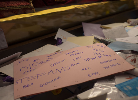 Bergamo 13 December 2018: Mails for the Sancta Lucia, traditional event in the city. in the