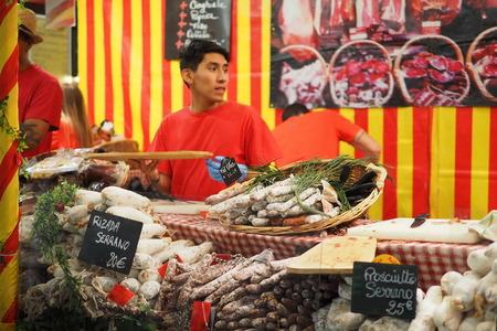 Rho, Milan, Italy: 1 December 2019: Artisans fairs trade show in Milan, stock images, Lombardy December 2019.のeditorial素材