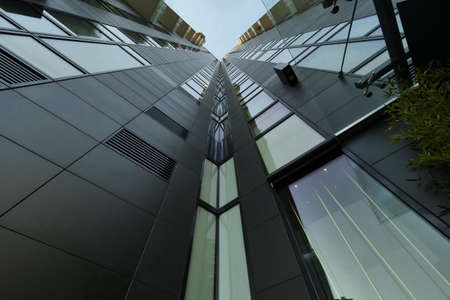 Milan, Italy: 16 February 2020: Modern prospectives in new Porta Nuova district, modern skycraper,...