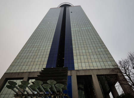 BRESCIA, ITALY - December 29 2019: New modern and financial area in Brescia, Lombardy, Italy.