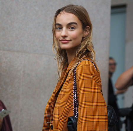 Micol Sabbadini style outfits before Sportmax Fashion Show during Milan Fashion Week Fall / Winter 2020/2021 collections.のeditorial素材