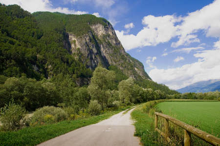 Drava road cycling landscapeの写真素材