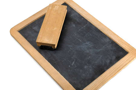 blackboard on white backgroundの写真素材