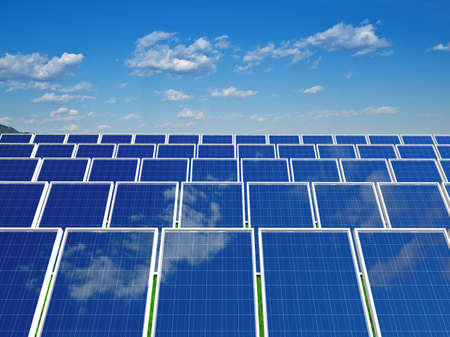 Solar panel . Green energy from sun.