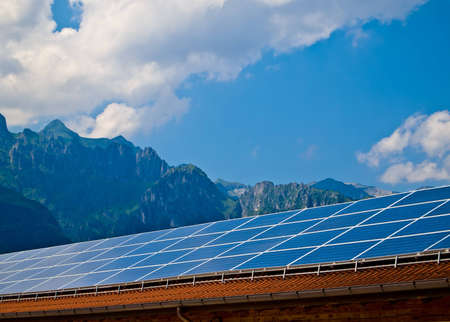 Solar panel. Green energy from sun.の写真素材