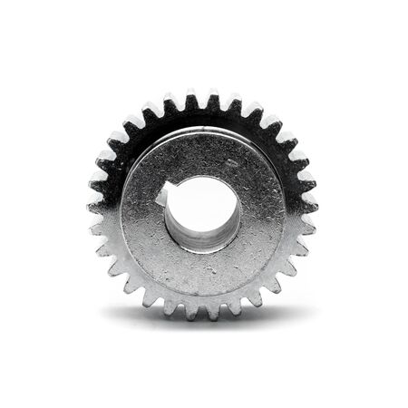 Cog wheel gear on whiteの写真素材