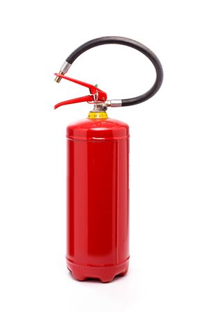 Fire extinguisher on white backgroundの写真素材