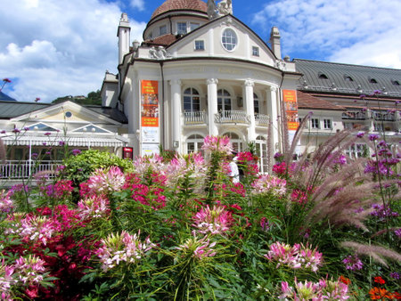 The Merano Kurhaus in summer on July 26,2011のeditorial素材