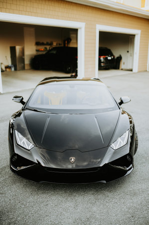 Lamborghini Aventador parked in the garage.のeditorial素材