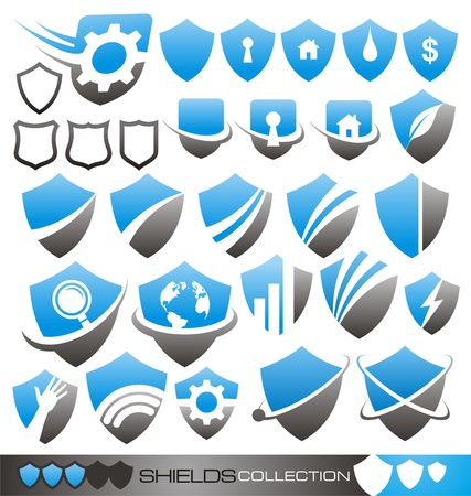 Security shield - symbols, icons and logo concepts collectionのイラスト素材