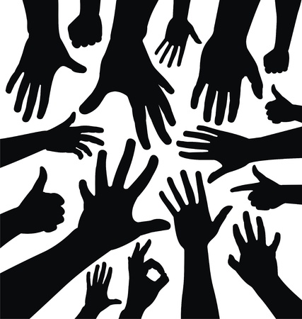 Hand silhouettesのイラスト素材