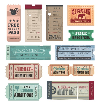 Vintage Ticketsのイラスト素材