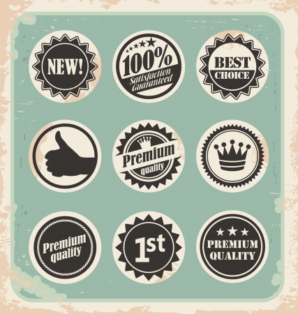 Vintage labels and badges collectionのイラスト素材